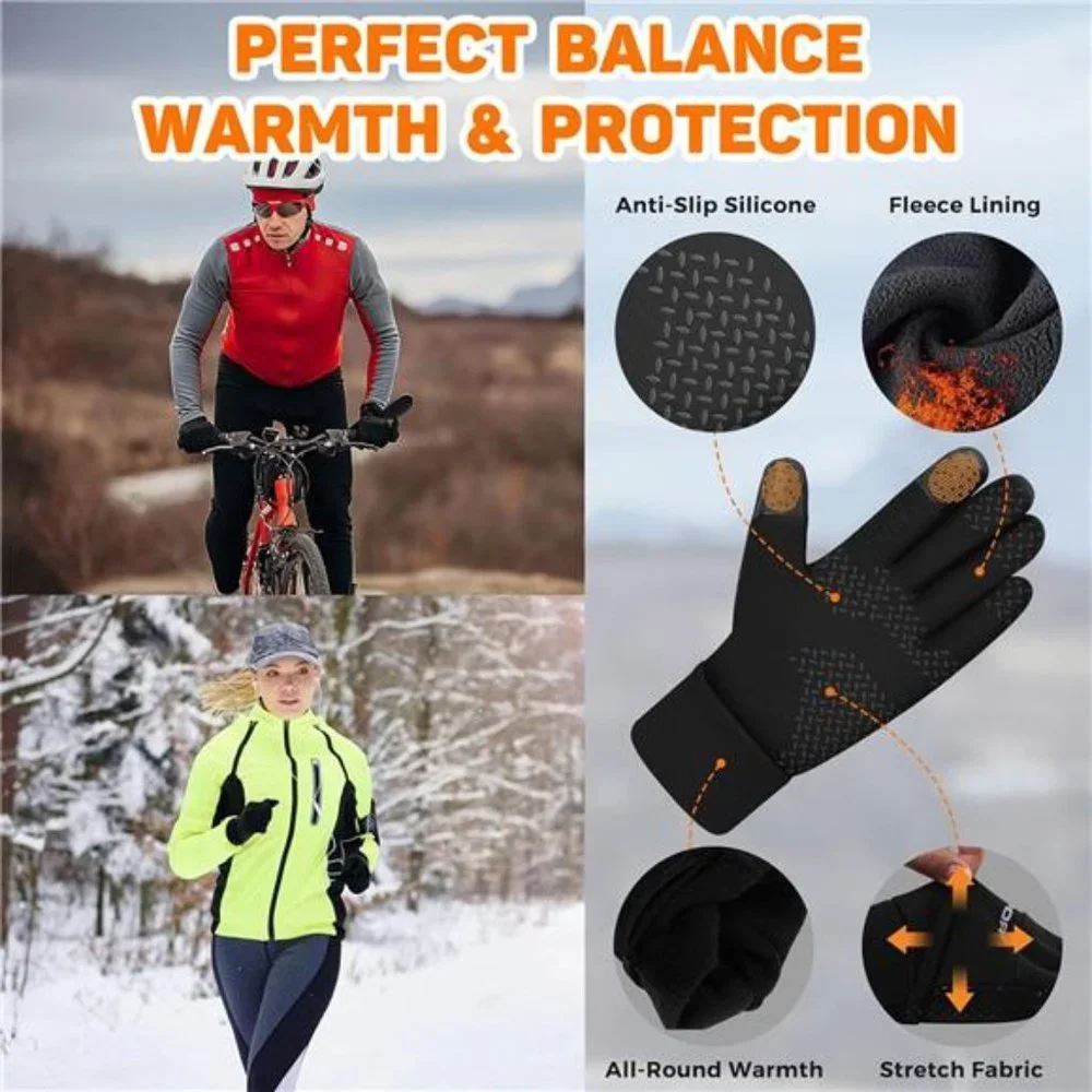 Women's 14°F Winter Cycling Gloves with Touchscreen Finger Thermal Gloves